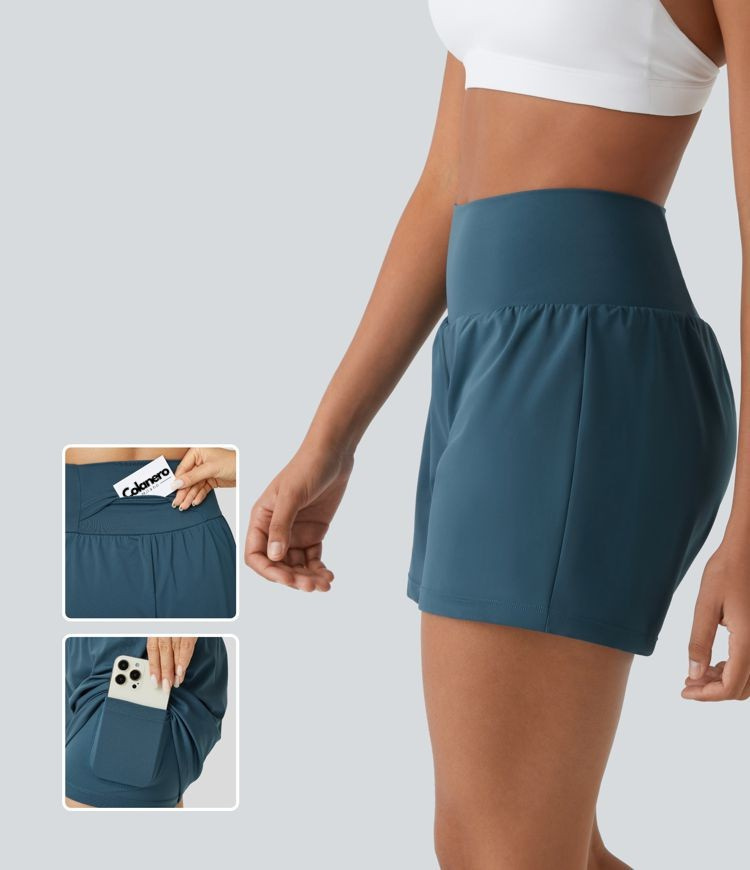 ColaShorts™ - 2 in 1 yoga pants with high waist and back and side pockets