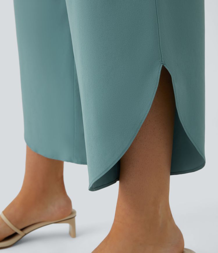 Breezeful™ - Pleated pants with high vitality and side bags