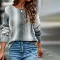 Maglione casual con stampa a gradi