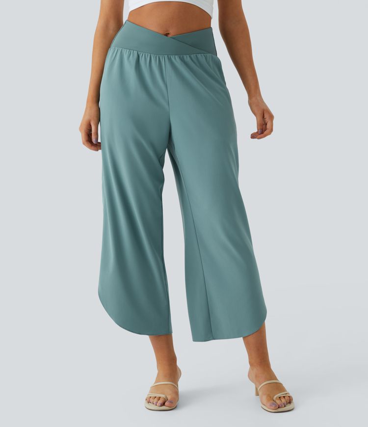 Breezeful™ - Pleated pants with high vitality and side bags