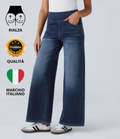 ColaFlex™ Jeans casual with high life, multiple pockets and wide leg