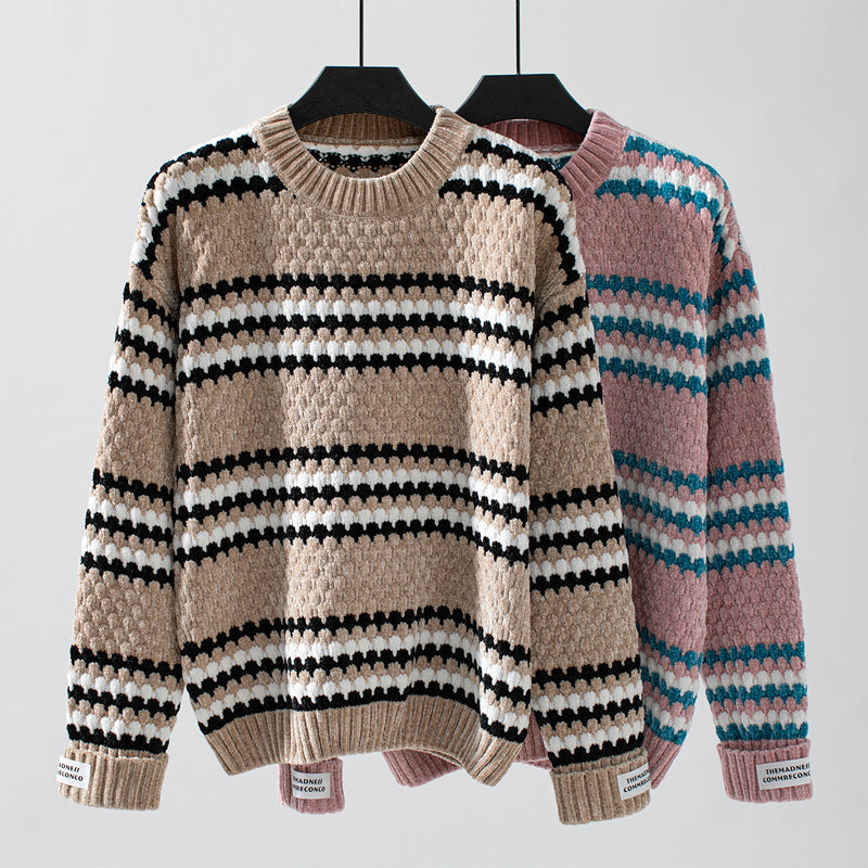 Maglione casual a righe